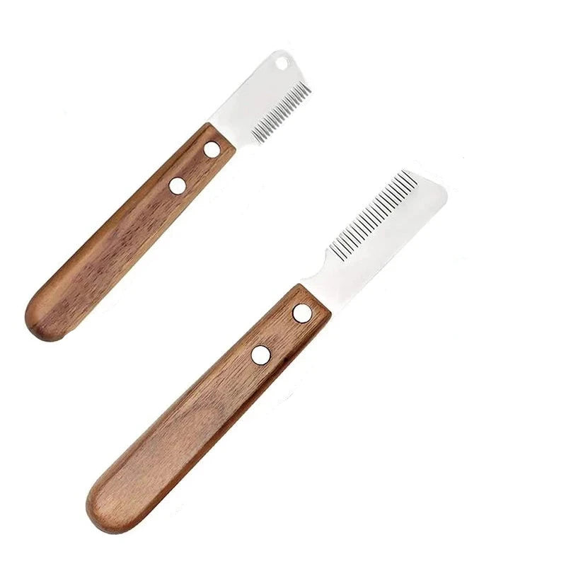 Pet Hair Removal Knife & Grooming Brush 🐾🪒